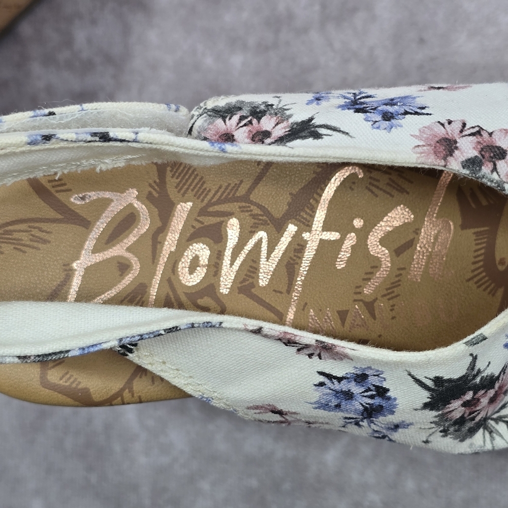 Blowfish Malibu Palmo Botanical Cork Wedge Floral Print Wedges Heels - Picture 11 of 14
